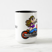 Personnaliser de tasse de moto d'équitation de (Centre)