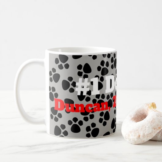 Personnaliser de tasse de papa du chien #1 avec (Avec donut)