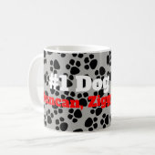 Personnaliser de tasse de papa du chien #1 avec (Devant gauche)