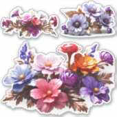 Personnaliser des autocollants floraux en vinyle (Devant)