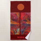 personnaliser des serviettes de plage "Lava Flow" (Devant)