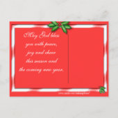 Personnaliser drôle de carte postale Holly (Dos)