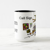 Personnaliser drôle de tasse de radio-amateur de (Centre)