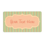 Personnaliser du Étiquette de conception de rayure (Devant)