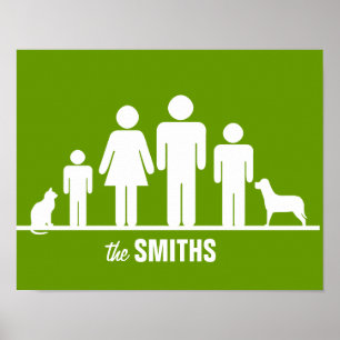 Personnaliser d'une famille de quatre affiches