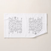 Personnaliser Écriture manuscrite Bible Verse Les (Serviette à main)