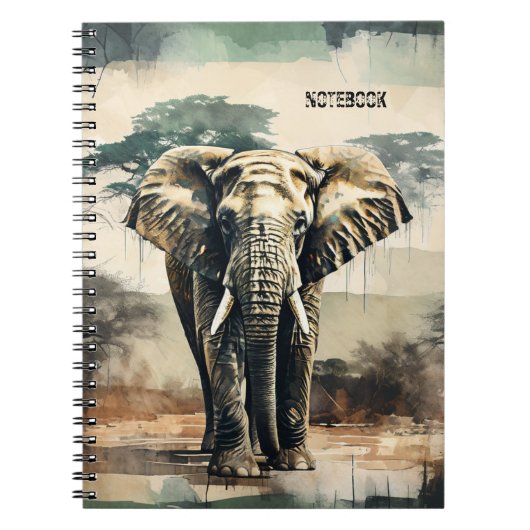 PERSONNALISER : Elephant | Journal carnet (Devant)