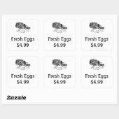 Personnaliser Étiquettes du prix des oeufs frais d (Feuille)
