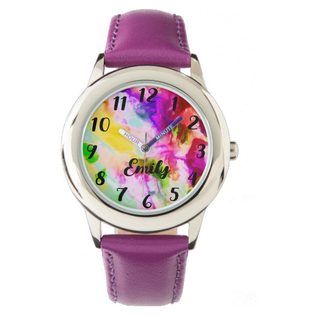 Personnaliser Filles colorées Montre électronique (devant)