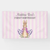 Personnaliser Flopsy en rose Bannière 1er annivers (Horizontal)