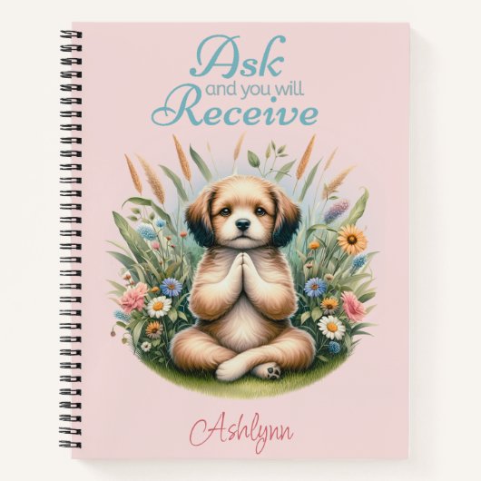 Personnaliser Floral Dog Prayer Journal Manifeste  (Devant)