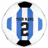 Personnaliser, football bleu & blanc / bandes de f (Devant)