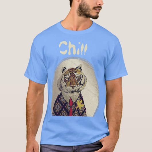 Personnaliser Fun Chill Tiger T-Shirt (Devant)