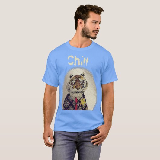 Personnaliser Fun Chill Tiger T-Shirt (Devant entier)