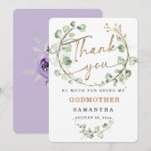Personnaliser Godmère carte de remerciements (Devant / Derrière)