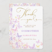 Personnaliser Godmère carte de remerciements (Devant / Derrière)