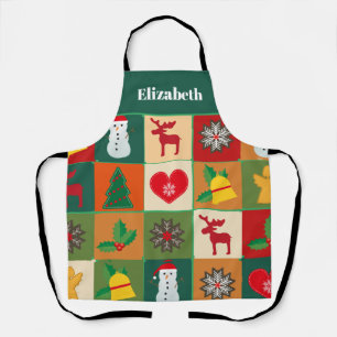 Personnaliser Graphique Patches Noël tablier