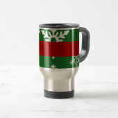 Personnaliser Green Snowflake Voyage Café Mug (Devant droit)