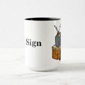 Personnaliser grise de tasse d'opérateur radio de (Centre)