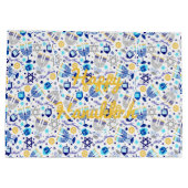 Personnaliser HAPPY HANOUKKA Holiday Cadeau Sac ca (Dos)