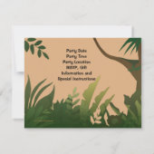 Personnaliser Happy Jungle Anniversaire Invitation (Dos)