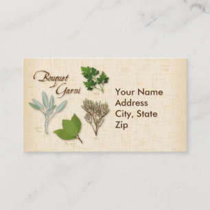 Personnaliser Herb Bouquet Carte de visite