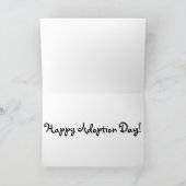 Personnaliser heureuse de carte de jour d'adoption (Intérieur)