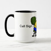 Personnaliser heureuse de tasse de café (Gauche)