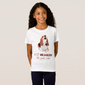 Personnaliser I Love Howling T-shirt Beagle (Devant entier)