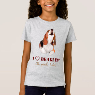 Personnaliser I Love Howling T-shirt Beagle