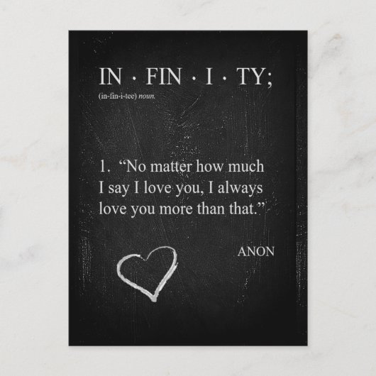 Personnaliser INFINITÉ VOUS AIMER PLUS Carte Saint (Devant)