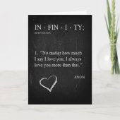 Personnaliser INFINITÉ VOUS AIMER PLUS Carte Saint (Devant)