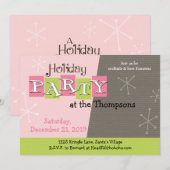 PERSONNALISER IT - Invitation de fête de Noël Retr (Devant / Derrière)