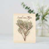 Personnaliser Je Travaille Supérieur À Thyme Carte (Debout devant)