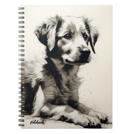 PERSONNALISER : Joli chiot | Journal carnet (Devant)