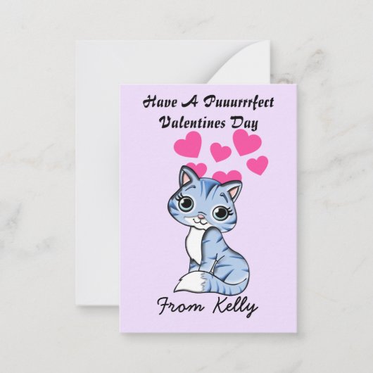 Personnaliser Kitten Valentines Cartes de Jour pou (Devant)