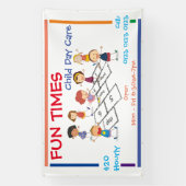 Personnaliser la bannière - Garderie d'enfants  (Verticale)