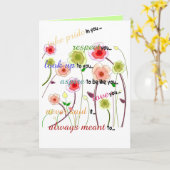 Personnaliser la carte d'anniversaire de papa / gr (Fleur jaune)