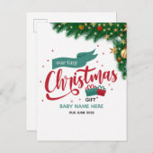 Personnaliser la carte de faire-part de grossesse  (Devant / Derrière)