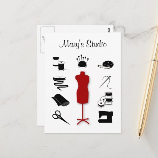 Personnaliser la carte postale texte (Devant/Arrière en situation)