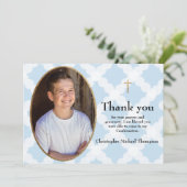 Personnaliser la confirmation Merci garçon (Debout devant)