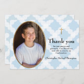 Personnaliser la confirmation Merci garçon (Devant / Derrière)