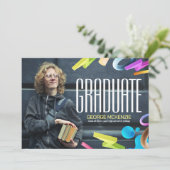 Personnaliser la faire-part de fin d'études (Debout devant)