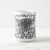 Personnaliser la Fête des pères de chat Mug (Centre)