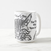 Personnaliser la Fête des pères de chat Mug (Devant droit)