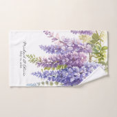 Personnaliser la glycine de l'aquarelle violette f (Serviette à main)