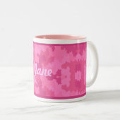 Personnaliser la Mug Camouflage rose vif (Devant droit)