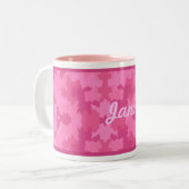 Personnaliser la Mug Camouflage rose vif (Devant gauche)
