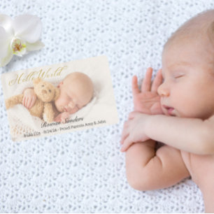Personnaliser la photo Nouveau-né Cartes de Faire-