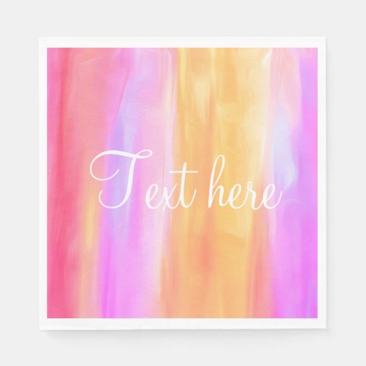 Personnaliser la serviette en papier multicolore (Devant)